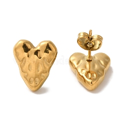 Orecchini a forma di cuore in acciaio inossidabile 304 con placcatura ionica (ip) per donna&nbsp;EJEW-Z066-08G