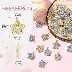 Pendenti con strass in lega 20 pz 2 colori&nbsp;FIND-YW0010-37