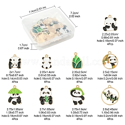36 pz 9 stili panda tema ciondoli in lega smaltata&nbsp;ENAM-FS0002-31
