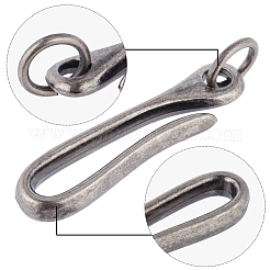 3 Stück 3 Stile tibetischen Stil Legierung Haken Verschlüsse&nbsp;FIND-CP0001-71