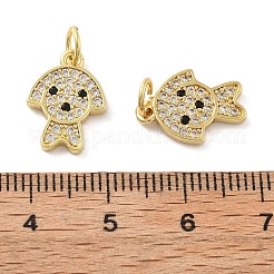 Ottone micro spianare pendenti zirconi&nbsp;KK-C092-16G