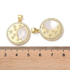 Pendentifs en laiton zircon cubique transparent&nbsp;KK-B083-35B-G