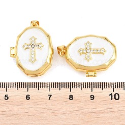 Messing-Medaillon-Anhänger&nbsp;KK-D232-02G-01