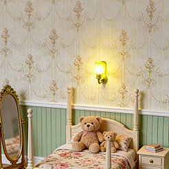 Mini maison de poupée salon chambre papier peint&nbsp;DIY-WH0726-018C