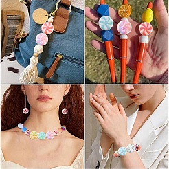 10pcs perles acryliques opaques de placage uv&nbsp;OACR-YW0002-21A