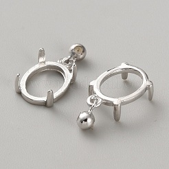 925 Sterling Silber Anhänger Fassungen&nbsp;DIY-WH0888-405P