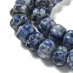 Natürliche blaue Fleck Jaspis Perlen Stränge&nbsp;G-G142-A13-01