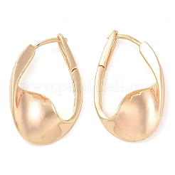 Orecchini a cerchio in ottone placcato con zirconi cubici trasparenti&nbsp;EJEW-M090-01G-03