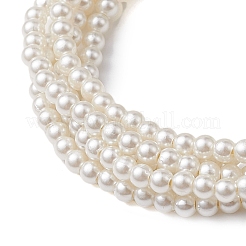 Braccialetti regolabili con perline intrecciate acriliche finte perle da donna&nbsp;BJEW-JB10662