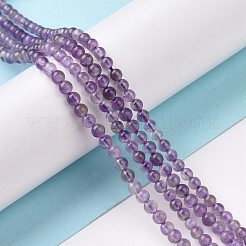 Natürlichen Amethyst Perlen Stränge&nbsp;X-G-N0215-02-3mm