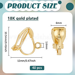 40 Stück 925 Ohrclip-Verschlüsse aus Sterlingsilber&nbsp;STER-BC0004-56A
