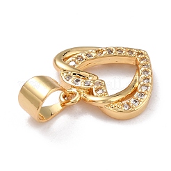 Messing micro pave klar zirkonia charme&nbsp;ZIRC-L100-062G