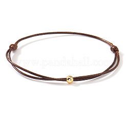 Braccialetti con sfera rotonda in ottone e cordino intrecciato in poliestere&nbsp;QR8302-2