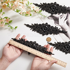 4 Stück Blumenapplikation aus Glaskristall-Strass&nbsp;DIY-FG0010-15