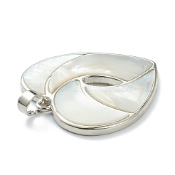 Colgantes de concha blanca natural&nbsp;SSHEL-L019-09B-P
