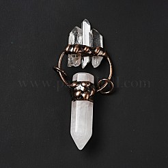 Natürliche Quarzkristall große spitze Anhänger&nbsp;G-D468-18R