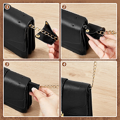 4 Stück kurze Hängeverschlüsse aus PU-Leder&nbsp;FIND-WH0139-944A