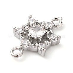 Verbindungsanhänger mit durchsichtigem Zirkonia-Pavé aus Messing&nbsp;KK-G503-30P