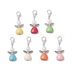 Pendentifs de turquoise synthétique&nbsp;HJEW-JM04017-02