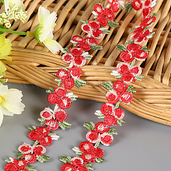 Blumen-Polyester-Jacquardband&nbsp;FABR-PW0001-248B
