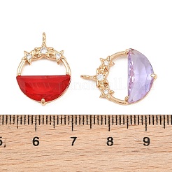 Pendentifs en laiton zircon cubique pavé&nbsp;CU-CBA8183-04G