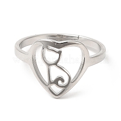 Bague en acier inoxydable 201 anti-ternissement&nbsp;RJEW-E063-03P