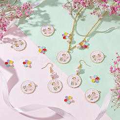 20pcs 2 pendentifs en émail en alliage de style&nbsp;ENAM-PH0002-14