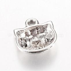 Encantos de gatito de aleación de estilo tibetano&nbsp;TIBE-T003-067AS-FF