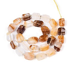 Natürlicher gelber hämatoider Quarz/goldene Heilerquarz-Perlenstränge&nbsp;G-T138-26A-03