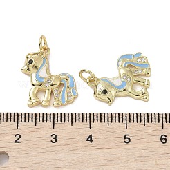 Pendentifs avec zircon cubiques à micro-pavés en laiton&nbsp;KK-L209-079G-02