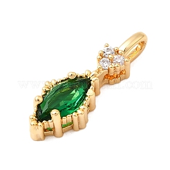 Pendentifs avec zircon cubiques à micro-pavés en laiton&nbsp;KK-F916-18G-03