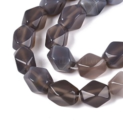 Chapelets de perles en agate grise naturelle&nbsp;GG-N361-06A-05