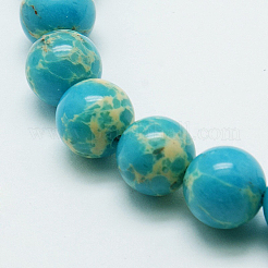Fili di perle di diaspro imperiale sintetico&nbsp;G-H014-5-1