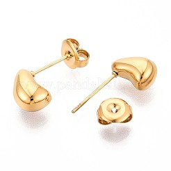 Orecchini a bottone in acciaio inossidabile 304&nbsp;EJEW-T047-09G