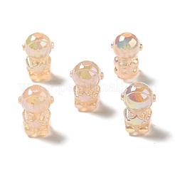 Cuentas de acrílico iridiscente arcoíris chapadas en uv&nbsp;PACR-M002-06