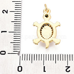 Pendenti in zirconi cubici trasparenti in micro pavè di ottone&nbsp;KK-N268-14G