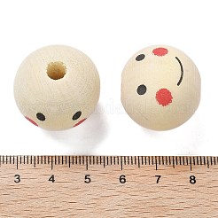 Perles européennes en bois de schima imprimées&nbsp;WOOD-G023-14A