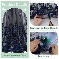 Polyester-Stickerei-Spitzenfaser&nbsp;DIY-WH0899-34A