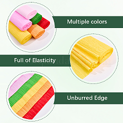 6 Rolle handgemachtes Krepppapier in 6 Farben&nbsp;DIY-CP0012-89E