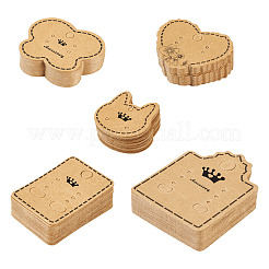 150 Stück 5 Stile Kraftpapier-Ohrring-Displaykarten&nbsp;DIY-TA0006-04