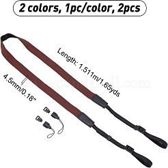 2 x Kameragurt aus Stoff und Polyester in zwei Farben&nbsp;AJEW-CA0002-31