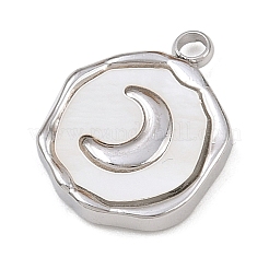 Natürliche weiße Muschel Anhänger&nbsp;STAS-D385-01A-P