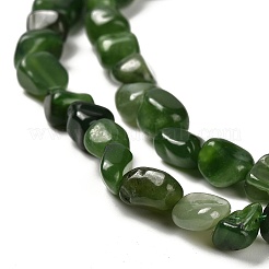 Gefärbt natürlichen weißen Jade Perlen Stränge&nbsp;G-P497-01E-49