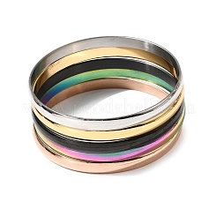 Bracelets simples en acier inoxydable 304 pour femmes et hommes&nbsp;BJEW-Z167-01M-03
