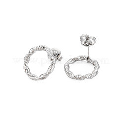 Boucles d'oreilles à tige creuses en acier inoxydable 304 anti-ternissement pour femme&nbsp;EJEW-N097-003P