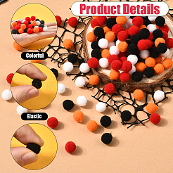 400 Stück 4 Farben Polyester-Pompon-Bälle&nbsp;DIY-SC0031-37C