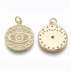 Messing micro pave klare zirkonia anhänger&nbsp;KK-S356-010G-NF