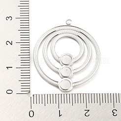 Anlaufgeschützte Cabochonfassungen für Anhänger aus Edelstahl 304&nbsp;X-STAS-P333-03P