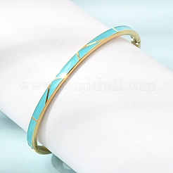 Bracelets manchettes articulés en acier inoxydable 304 émaillé pour femmes&nbsp;SA-CBAC920-15G-01E