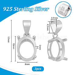 3 Stück Sterling Silber Korb Anhänger Fassung mit Krappenmontage&nbsp;FIND-PH0028-44